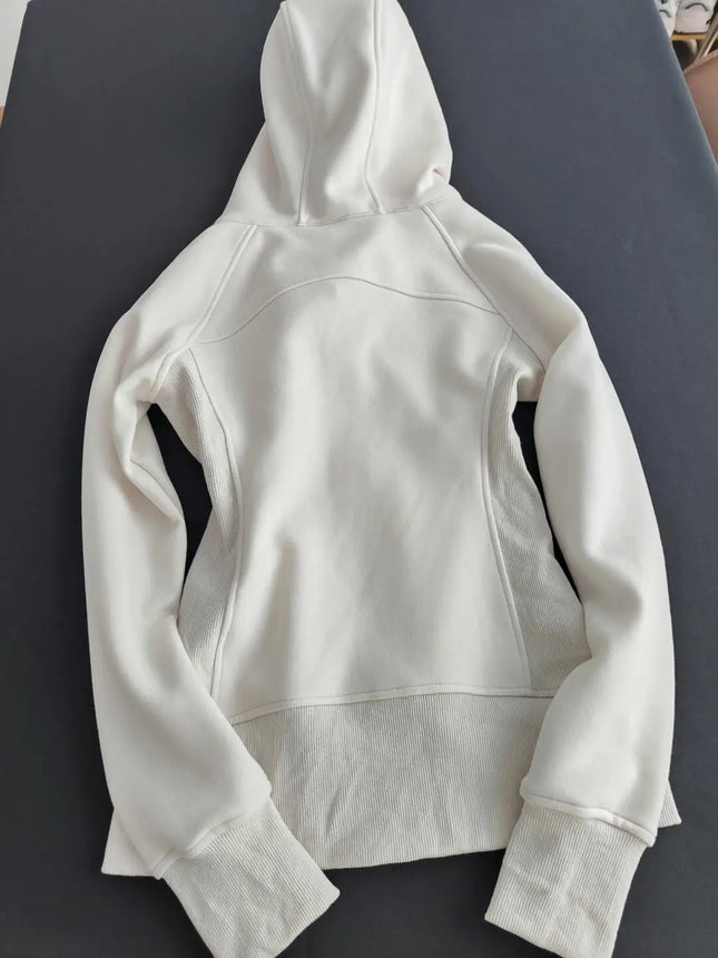 Hoodies White Women's Winter Harajuku Korean Sweatshirt Casual Fashion Zip up Hoodies Streetwear Femme Y2k Girl Warm Hoody Coat