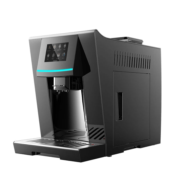 4-in-1 Language One-Touch Fully Automatic Bean-to-Cup Espresso Coffee Machine: Coffee Beans, Powder Brewing, Milk Foam, Cappuccino, Latte