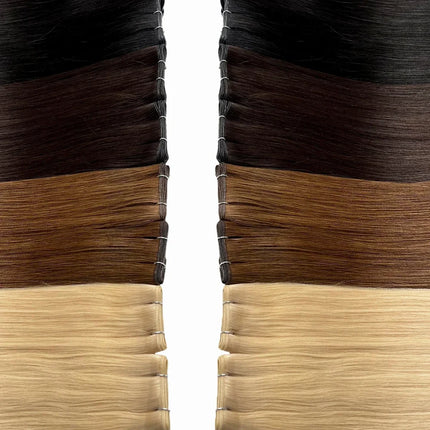 Diyomo Genius Weft Human Hair Extensions 50G Remy Human Hair Invisible Brazilian Hair Extensions Hair Bundles