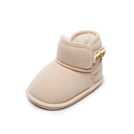 0-18Month Newborn Baby Girls Boys Winter Snow Boots Toddler Warm Plus Fleece Ankle Boots Non-slip Thickened Shoes
