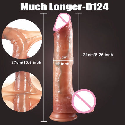 Realistic Silicone Dildo Black Soft Penis Sliding Foreskin Cock Male Genitals Vaginal Masturbation Suction Cup Dick Anal Sex Toy