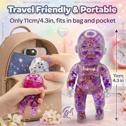 Squishy Babies Glitter Purple Baby Squishy Slow Rising Sugar Swaps Style Stress Relief Fidget Toys Easter Stuffers Party
