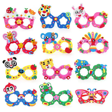 EVA Diamond Glasses Children's Craft Toy DIY Creative Paste Material Package Kindergarten Festival Performance Props School Supp