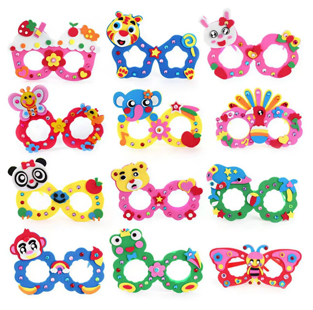EVA Diamond Glasses Children's Craft Toy DIY Creative Paste Material Package Kindergarten Festival Performance Props School Supp