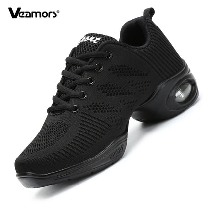 Women Dance Shoes Jazz Ballroom Dancing Comfortable Lady PU Soft Outsole Training Breathable Modern Tango Dance Sneakers
