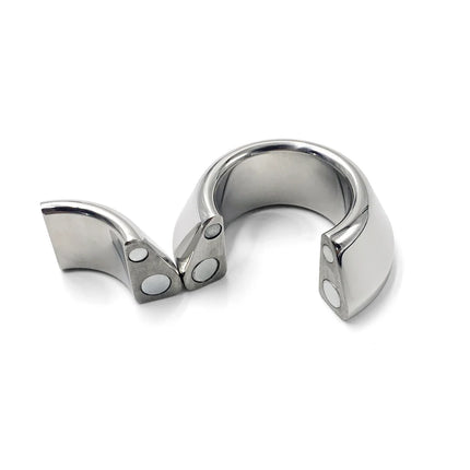 Stainless steel Magnets Cock Ring For Men Penis bondage lock Delay Ejaculation Penis Rings Weight Cockring Male Adult Sex Toys