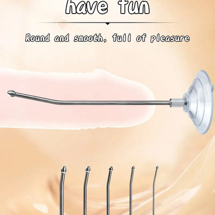 1PCS Metal Suction Cup urethra dilator penis plug, urethral sounds, urethral massage, prostate masturbation, dick urethral mastu