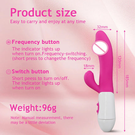 Vibrator Dildo for Women G-Spot Vibrator Clitoral Stimulator Vibrating Wand 10 Mode Rabbit Vibrators Adult Sex Toy for Men Women