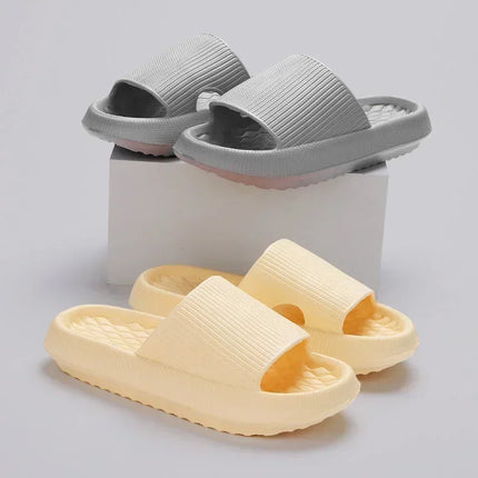 Women's Thick Platform Cloud Slippers EVA Soft Sole Pillow Slides Summer Beach Flip Flops Women Non Slip Bathroom Home Slippers
