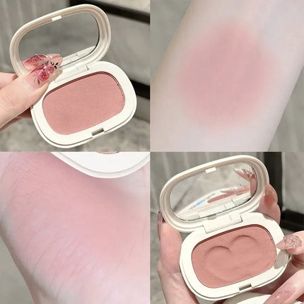 Single Color Blush Silky Texture High Color No Powder Feeling Low Saturation Long-lasting Natural Matte Blush Cream Face Makeup