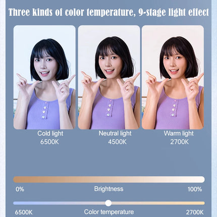 Portable Rechargeable Led Lamp Mirror With Light Light Ring Selfie Led Light Phone Light Clip Fill Light Selfie Lighting Camera