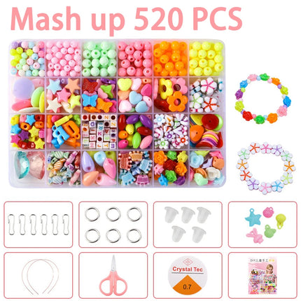 DIY Handmade Beaded Children's Toys Creative Loose Spacer Beads Making Bracelet Necklace 24 Grid Girl Jewelry Set Girl Toy Gift