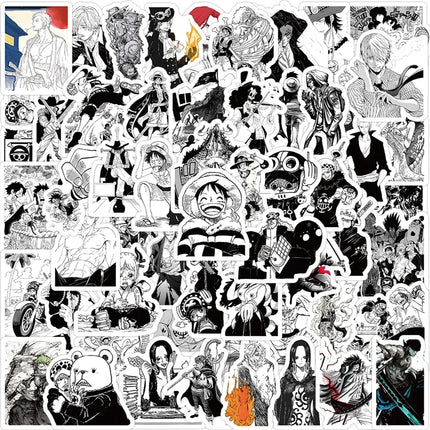 50/100pcs Japan One Piece Anime Stickers Cartoon Decals DIY Skateboard Car Laptop Motorcycle Waterproof Cool Sticker Classic Toy