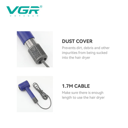 VGR new hair dryer with strong wind speed and no damage to hair duct, dormitory and household quick drying hair dryer V-445