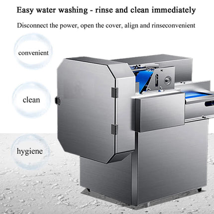 PBOBP Electric Automatic High Efficiency Vegetable Slicer 304 Stainless Steel Blade For Restaurant Food Processing Plant Slicer