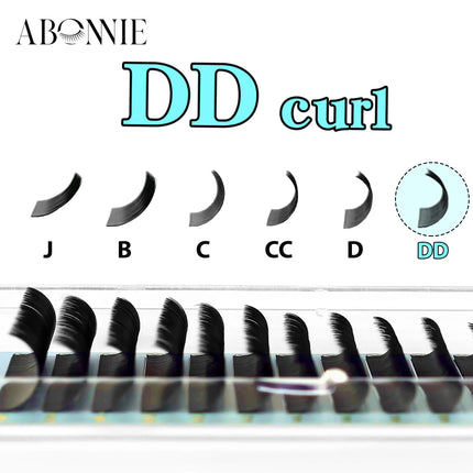 Abonnie LB LJ Curl Cashmere Classic Eyelashes Extensions Mixed Tray LB Curl Eyelashes