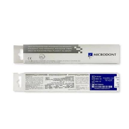 MICRODONT Dental Polishing Strips 3 Types Stainless Steel Abrasive Sanding Saw Stick Orthodontic Polyester Fiber Finishing Tools