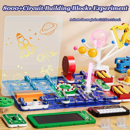 Circuit Building Blocks Kit for Kids - STEM Science Experiment Physics Educational Toy for 8-Year-Old Boys Birthday Gift