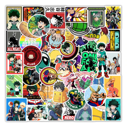 10/30/50/100pcs My Hero Academia Anime Deku Stickers Cool Waterproof Sticker DIY Notebook Phone Luggage Cartoon Graffiti Decals