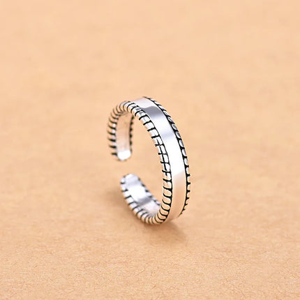Hot 925 Sterling Silver Ring AAA Zircon Adjustable Simplicity Fashion Exquisite Women Jewelry Accessories Wedding Party Gift