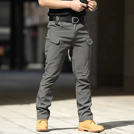 Summer Casual Lightweight Army Military Long Trousers Male Waterproof Quick Dry Cargo Camping Overalls Tactical Pants Breathable