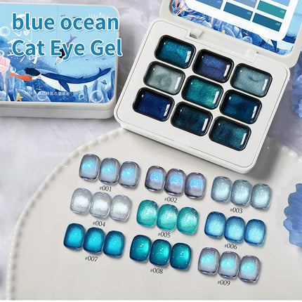 9 Colors Patting Glue Smudge Canned High Saturation Popular Semi-Solid Nail Polish Glue Nail Salon Special