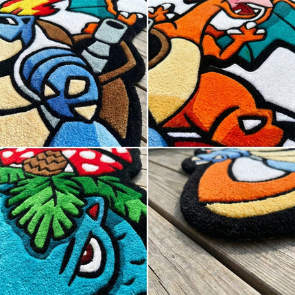 Anime Pokemon Charizard Blastoise Venusaur Rug Fluffy Soft Floor Mat Kids Bedroom Decor Gamer Gift Non-slip Area Carpet