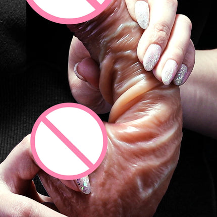 Wearable Realistic Strapon Dildo Skin Testicles Sliding Anal Vagina Sexy Adult Masturbation Big Penis For Women Sex Toys Dildos