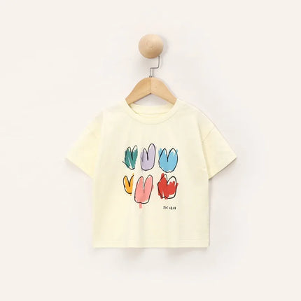 Kids T-shirts 2025 Summer Children Tees Cartoon Tops for Boys Short-sleeve Girls Blouse Toddler Outfits Baby Outerwear Clothing