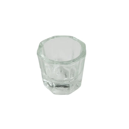 5pcs Glass Dappen Dish For Nail Care or Lash Lifting and Brow Tint Mixing Transparent And Red Color in Stock