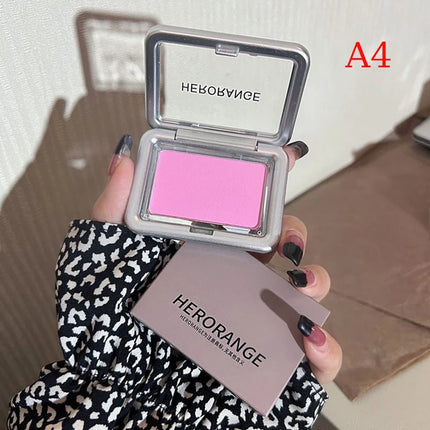 HERORANGE Monochrome Matte Blusher Palette Soft Silky Natural Nude Low Saturation Cheek Rouge Powder Makeup For Women