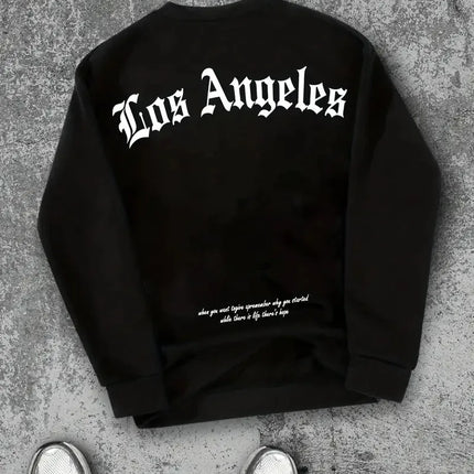 The new men's round-neck hoodie for Spring and Autumn 2025 features street fashion and soft 3D letter pattern printing