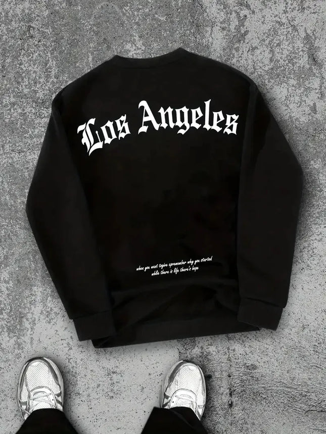 The new men's round-neck hoodie for Spring and Autumn 2025 features street fashion and soft 3D letter pattern printing