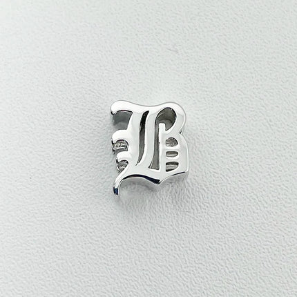 Unique Real 925 Sterling Silver Old English Letter A-Z Initial Charm Pendant For Women Girls Men Spiriti Jewelry Gift For Friend