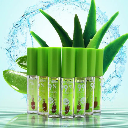 Aloe Vera Lip Balm - Temperature Activated Color Change | Hydrating Plant-Based Formula | Jelly Gloss