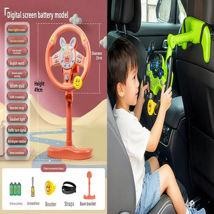 Simulation Driving Steering Wheel Multifunctional Sound Light Car Co-pilot Simulator Children's Educational Toys