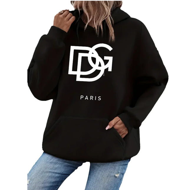 Printed Women Hoodie Casual Clothing Fashion Long Sleeve Hooded Pullover Personality Sweatshirts
