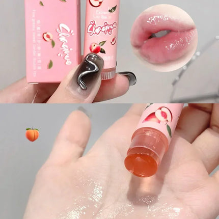 Jelly Fruit Lip Balm Plant Extract Moisturizing & Nourishing Lip Pomade Lasting Hydrating Lip Gloss Care Juicy Peach Lipsticks