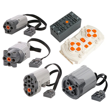 MOC Blue-tooth APP Remote Control Set - Rechargeable Battery Box Motor Set Speed Controller for PF Building Block Modifications
