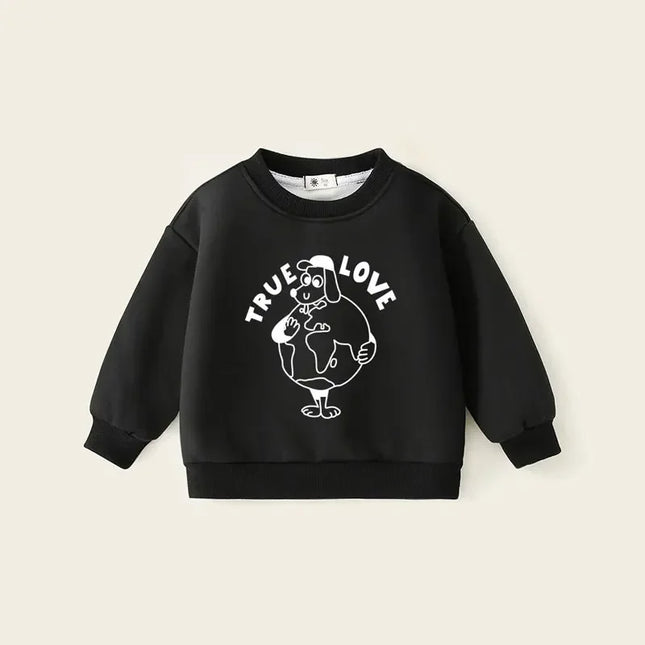 Winter Kids Sweatshirts Plus Velvet Children Pullover 2024 Warm Boy T-shirts Cartoon Girls Fleece Hoodies Baby Outerwear Clothes