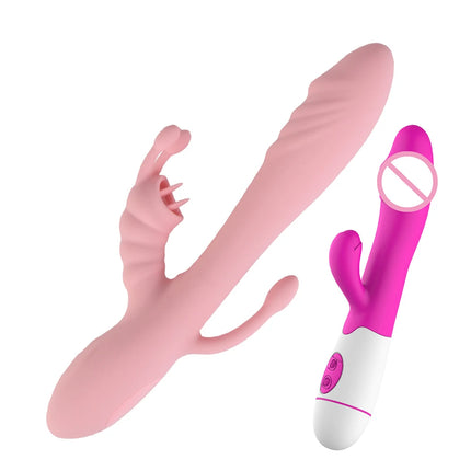 Rabbit Vibrators For Women Clitoris Licks Vaginal Stimulator Butt Anal Plug Fake Dildos Female Masturbator Sex Toys Adult Erotic