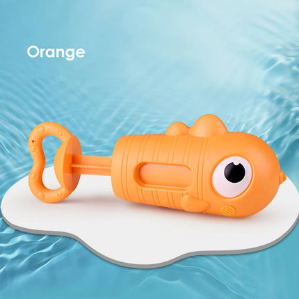 Kids Pull Out Water Gun Shark Design Summer Beach Bath Sprink Outdoor Fun Water Safe Toy Cartoon Material Portable Dinosaur