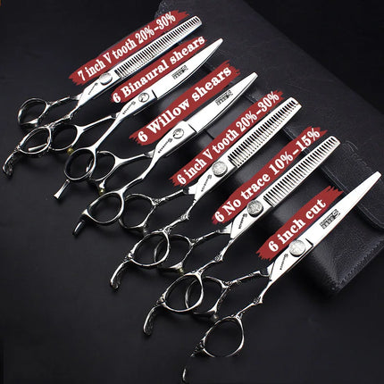 6/7 inch Japan440c Steel Professional Barber Scissors Hair Design Tool Barber Scissors Hairstylist Hairdressing Scissors Salon