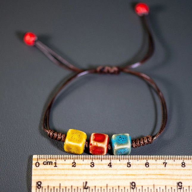Love Stone Women's Ceramic Bracelet Female Hand-Woven Couple Small Wholesale Jewelry #5347