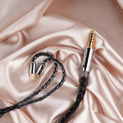 NICEHCK BlackCat Ultra 8 Strands Zinc Copper Alloy Oil Soaked HiFi Earphone Cable 4.4 MMCX 2Pin for ZERO Cadenza LAN tangzu fudu