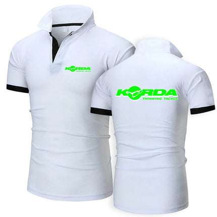 2024 Summer Men's Korda Inspired Tribute Logo Print Popular Comfortable Cotton Business Casual Solid Color Breathable Polo Shirt