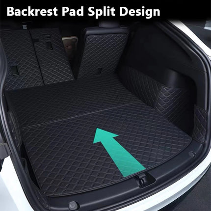 For Tesla Model Y Juniper / 3 Highland 2025-2026 Front Rear Trunk Mat Leather Full Coverage Trunk Both Side Guard Protective Pad