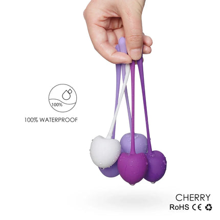 5Pcs Safe Silicone Smart Kegel Ball Cherry Ben Wa Ball Geisha Shrinking Balls Vagina Tighten Exercise Machine Sex Toy for Women