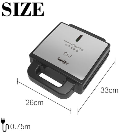 7 In 1 Waffles Maker Electric Sandwiches Machine Cooking Appliances Bread Machine Cake Breakfast Waffle Pot Baking Pan Sonifer