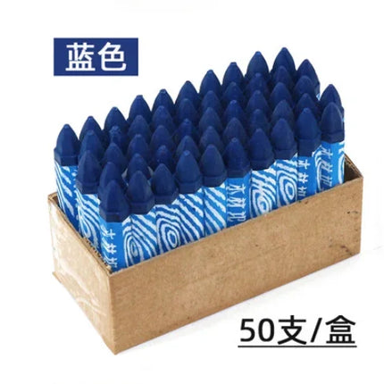 50pcs Woodworking Big Head Crayon Multi-functional Non-dirty Hand Multi-color Writing Mark Stone Wall Pen Art Stationery